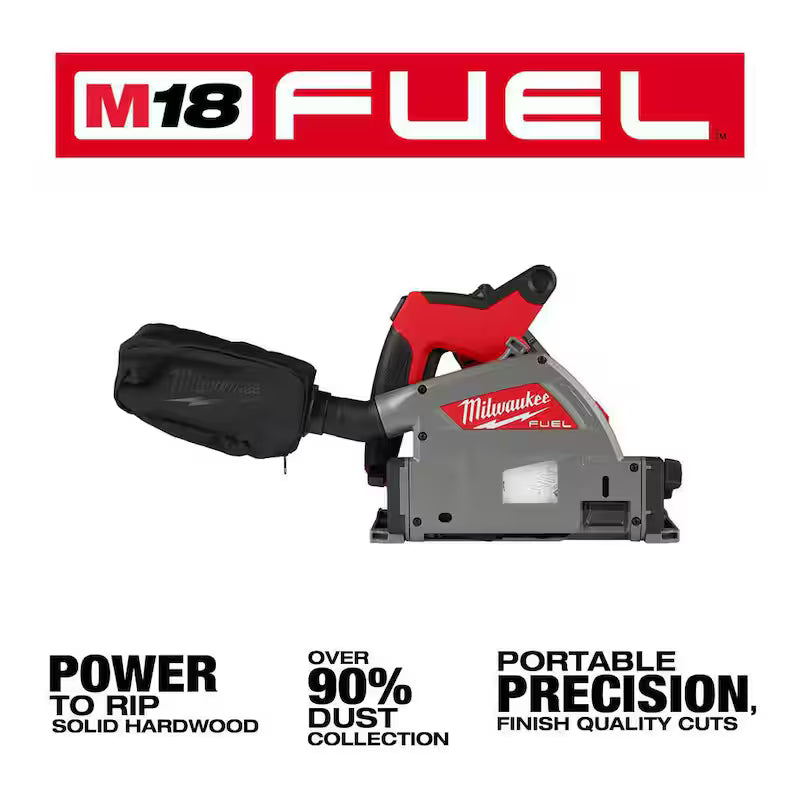18V Brushless Cordless 6-1/2 in. Plunge Track Saw Kit with Guide Rail O6100