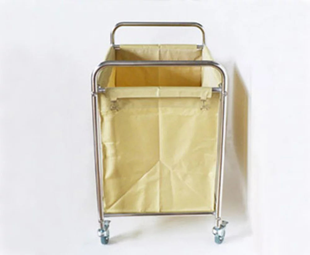 Laundry Sorter Cart with Removable Baskets Stainless Steel Frame Rolling Casters T765730