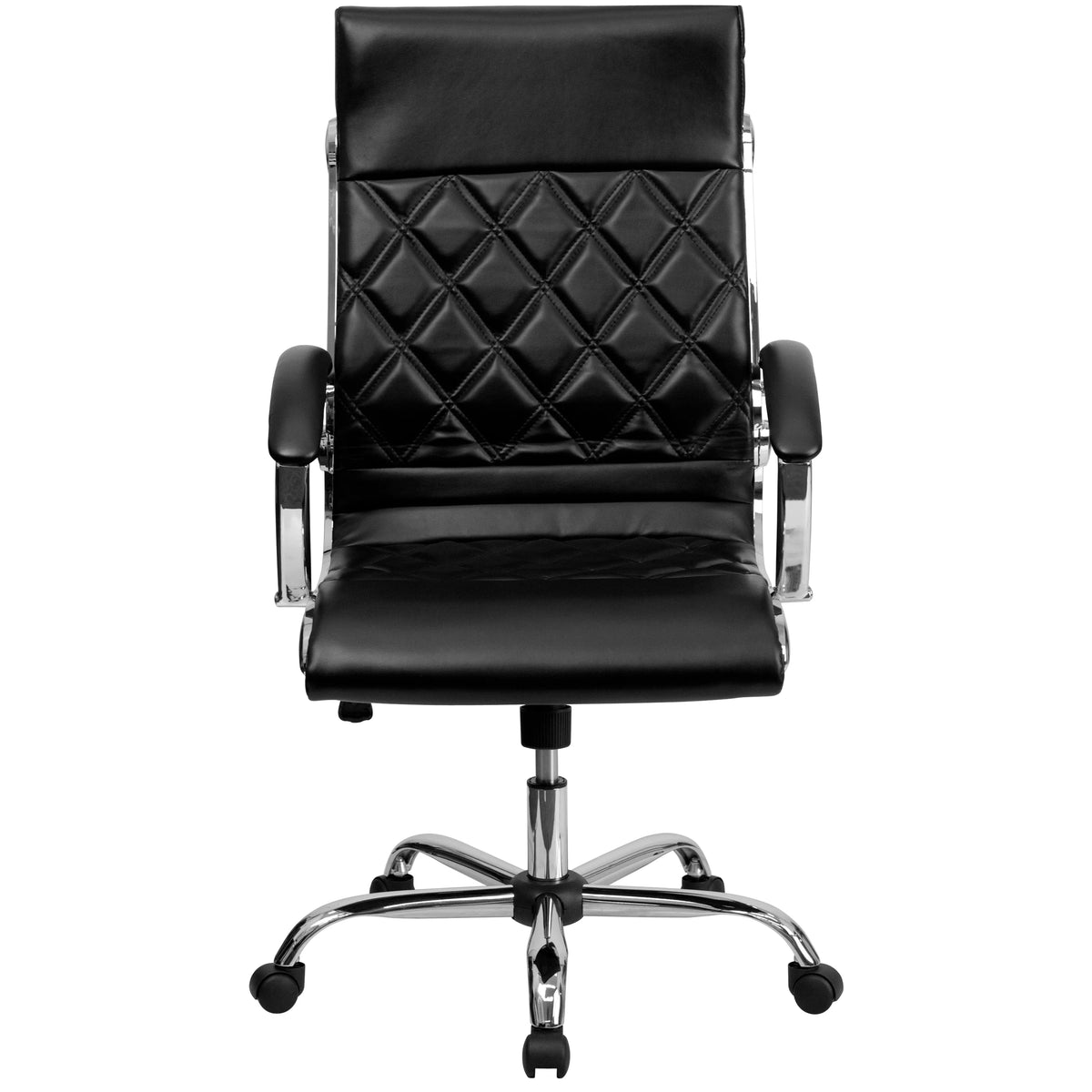 Black LeatherSoft Executive Swivel Office Chair D7930