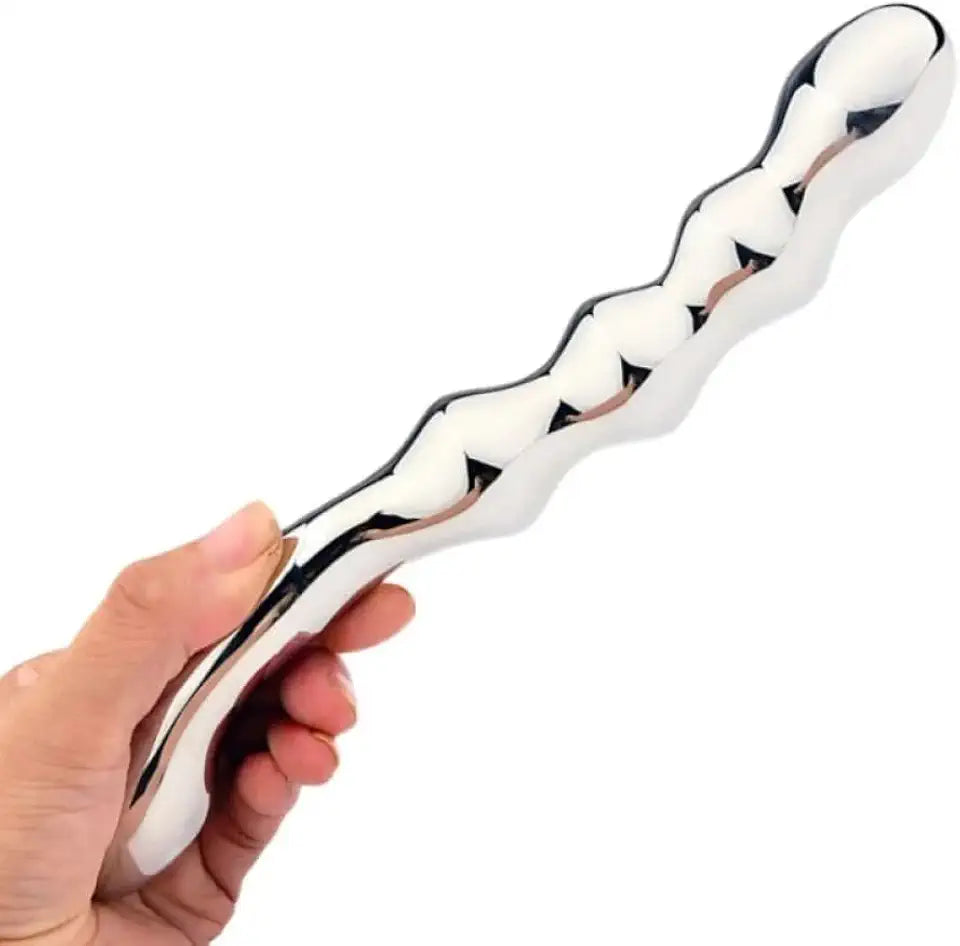 Double Ended Steel G Spot Wand Massage Stick Pure Metal Anal Plug Dildo Sex Toy (XL, 24 oz) I1134