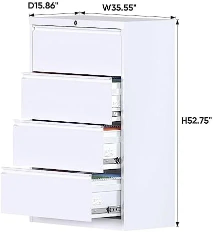 Black 2 Drawer Metal File Cabinet with Lock P34768