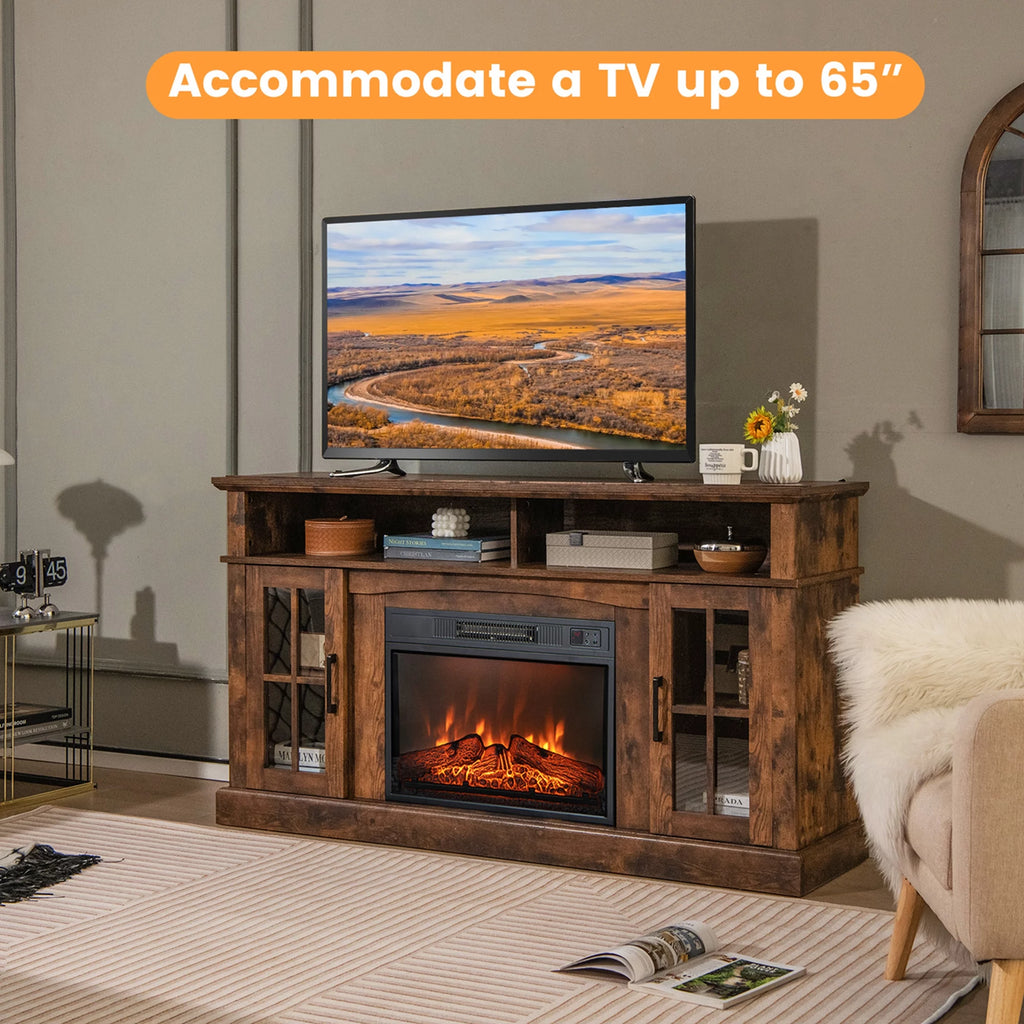 58'' Fireplace TV Stand with 1400W Electric Fireplace B209655