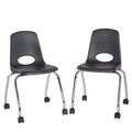 Black 18in Mobile Chair with Casters, 2-Pack G55153