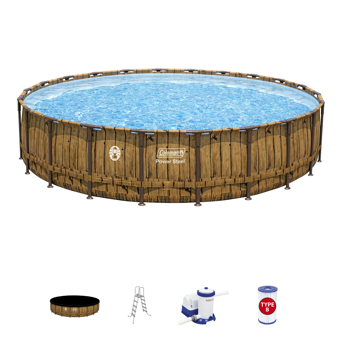 Round Metal Frame Above Ground Pool Set L7972