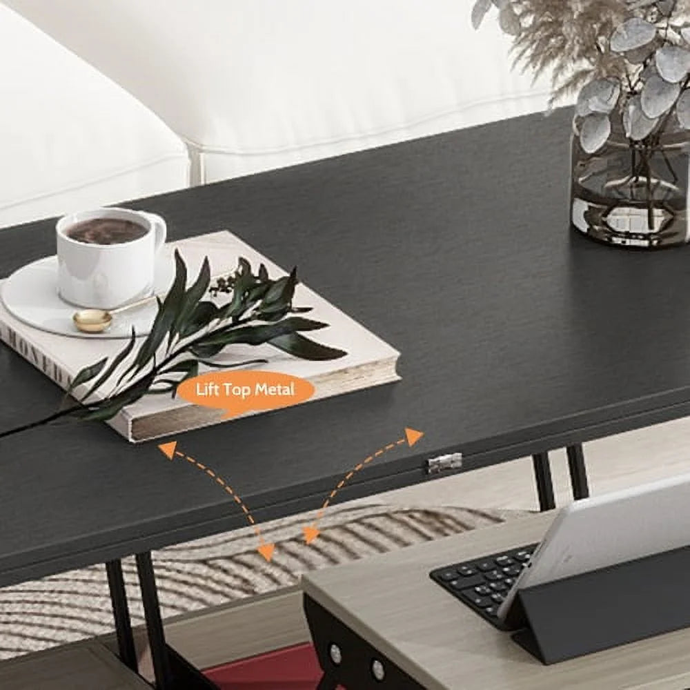 5 Piece Lift Top Coffee Table Set with Storage R848327