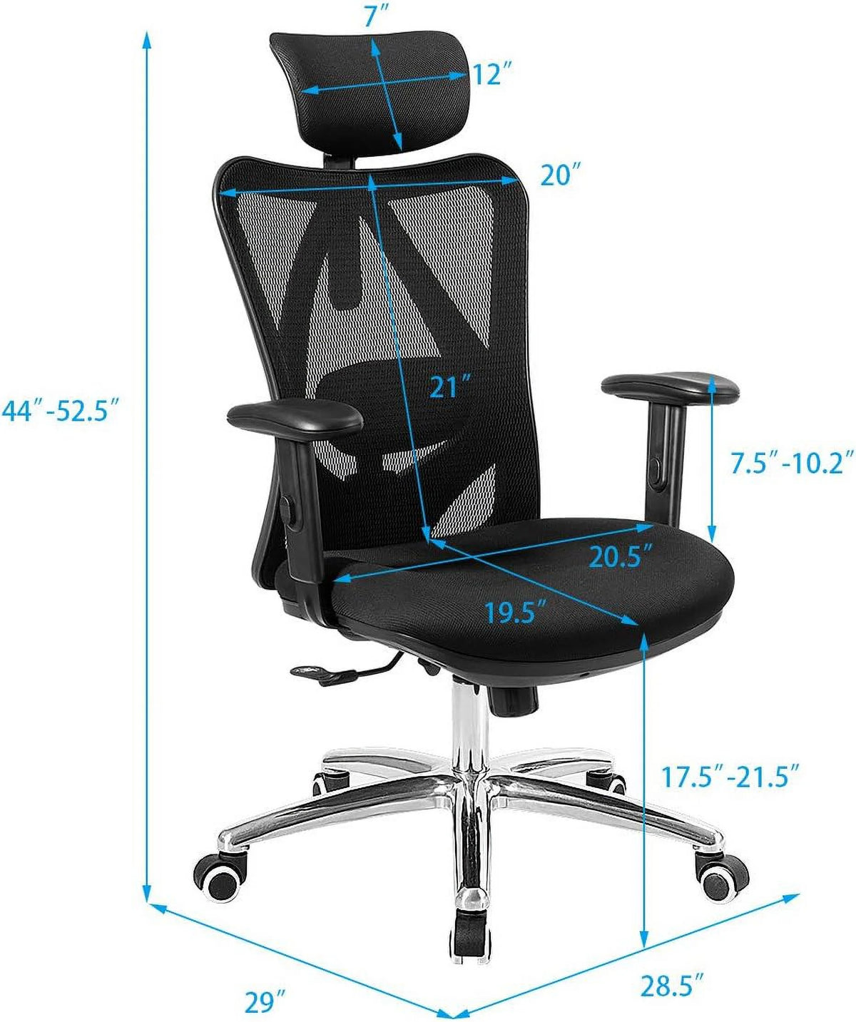 Black Ergonomic Mesh Office Chair N35114