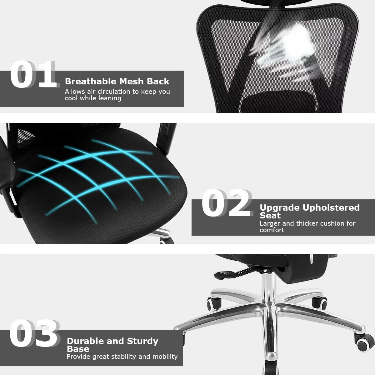 Black Ergonomic Mesh Office Chair N35114