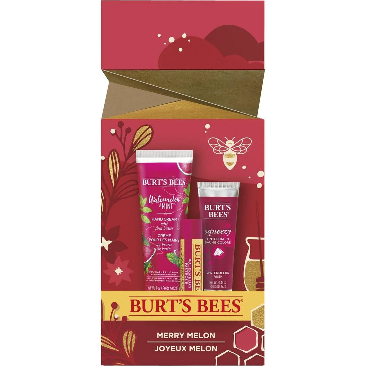 Watermelon Lip Balm, Lip Stain Balm Duo & Hand Cream 3-Pack I94790