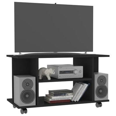 Black Solid Wood TV Stand K838
