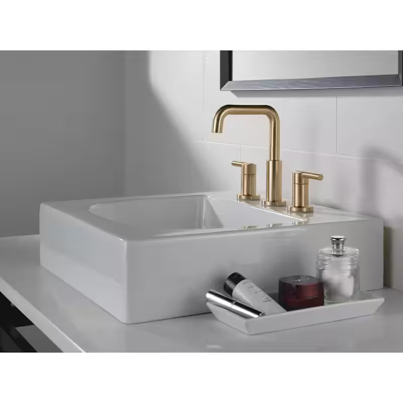 8 in. Widespread Double Handle Bathroom Faucet in Champagne Bronze T38051