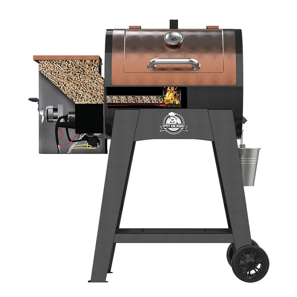 Wood Pellet Grill With Flame Broiler and Meat Probe B5977