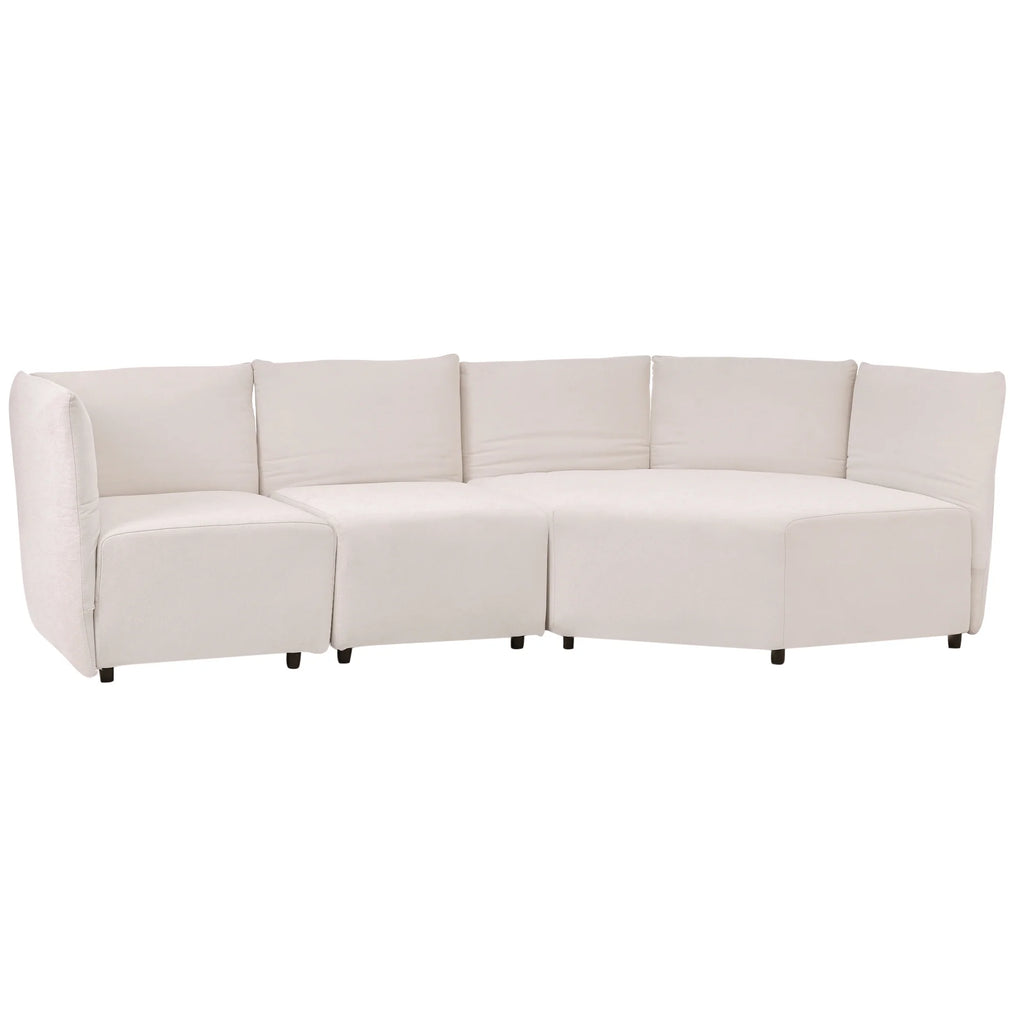 Beige 3 Seater Polyester Sofa G4223
