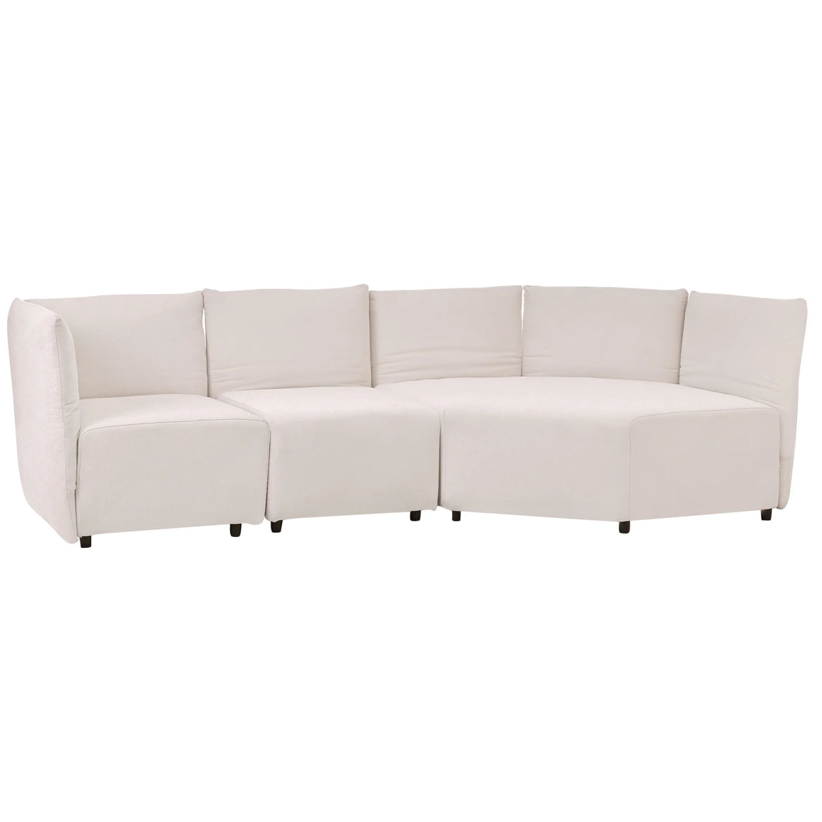 Beige 3 Seater Polyester Sofa G4223