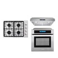 3 Piece Kitchen Package with Gas Cooktop Range Hood and Electric Wall Oven J575