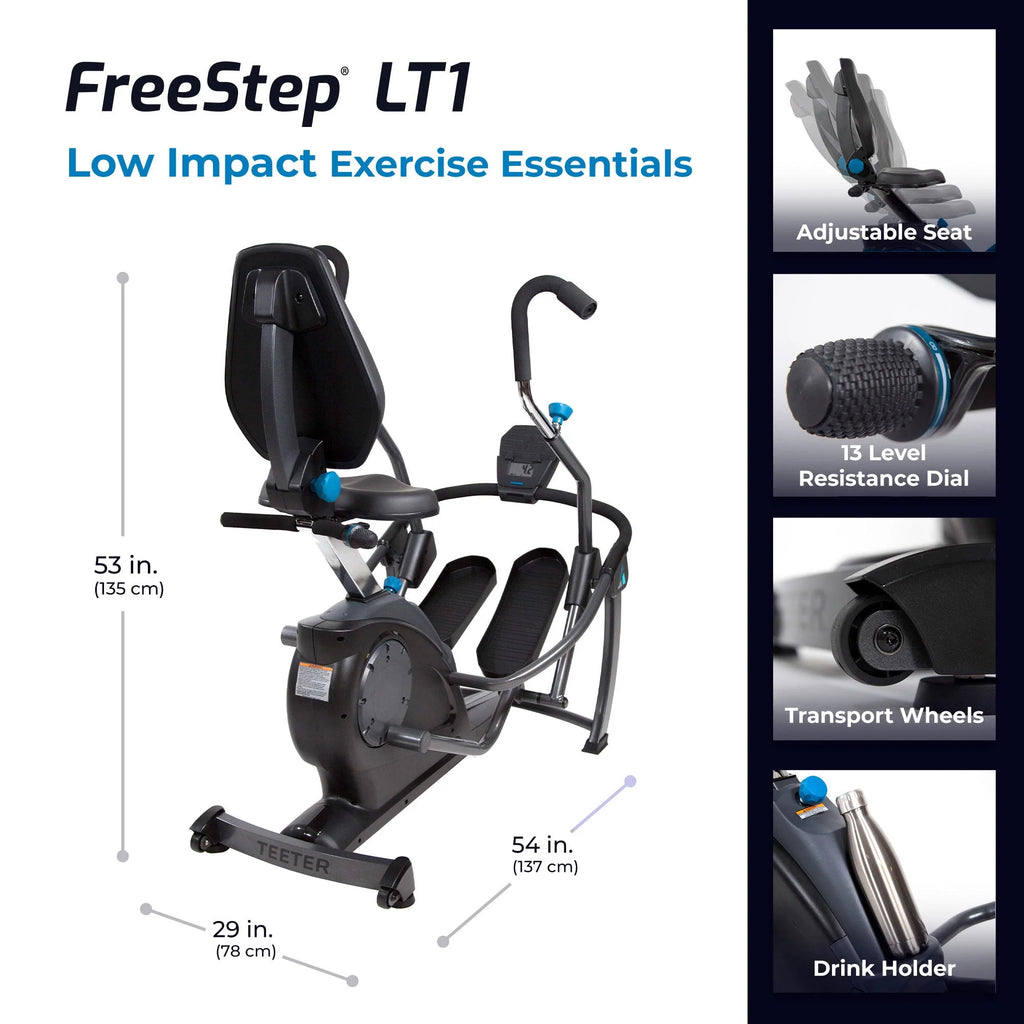 Black Recumbent Cross Trainer and Cardio Elliptical T97183