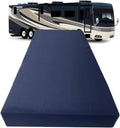 Olympic Queen 66 X 80 High Density Foam RV Mattress Replacement with Navy Canvas Cover Z9645