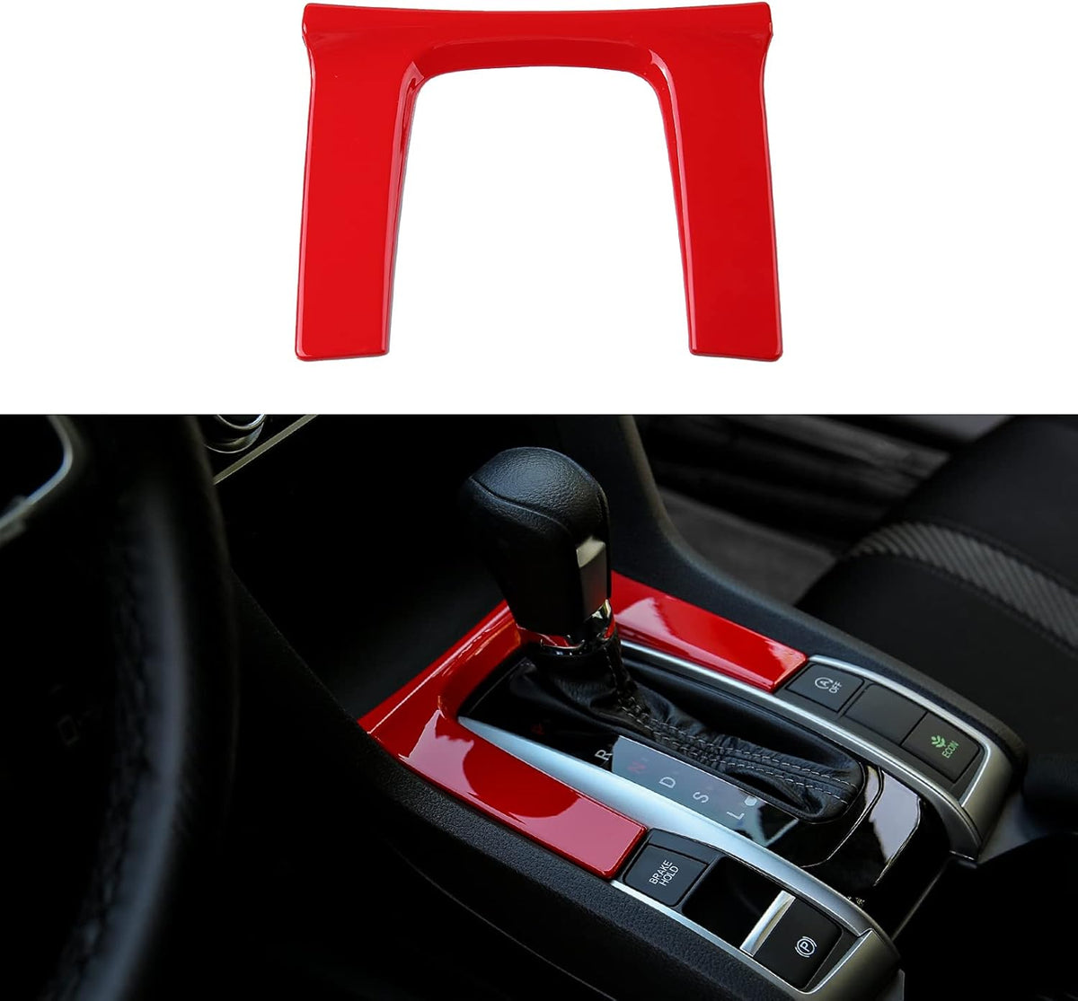ABS Carbon Fiber Style Gear Panel Trim Shift Box Decoration Cover Pack of 2 U581377