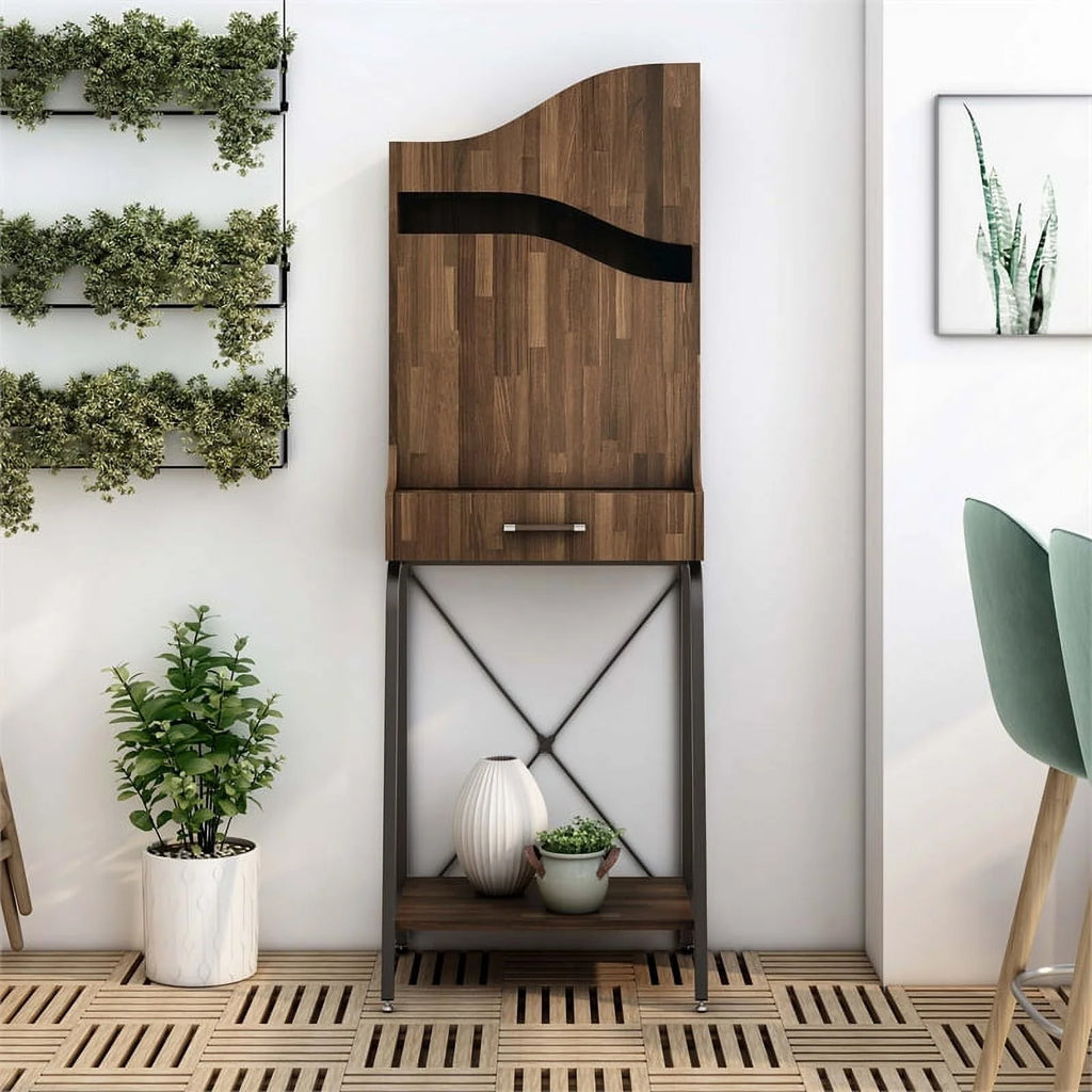 Wood 2-Shelf Mini Bar C4894
