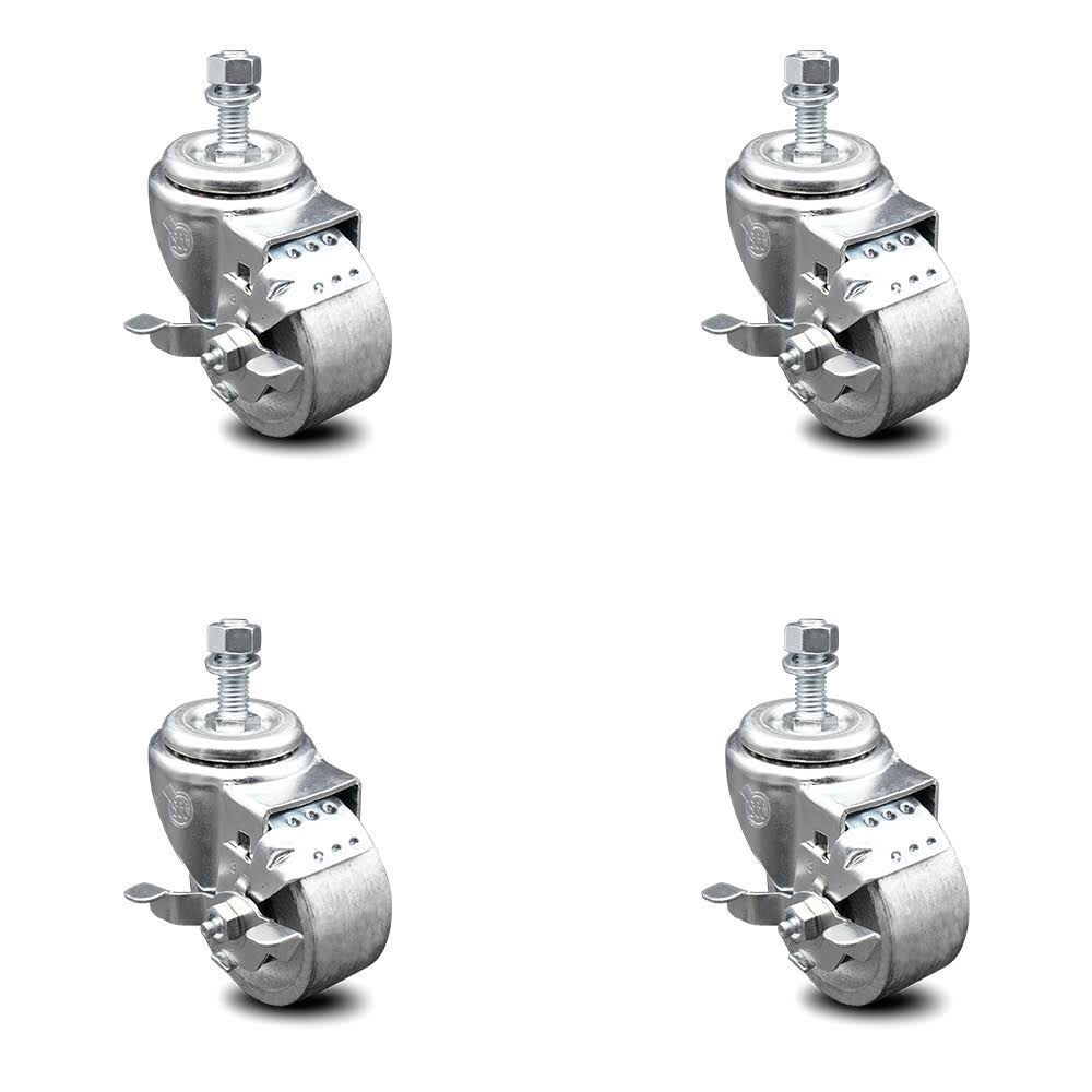 Semi Steel Swivel Caster Set of 4 with 10mm Stem I498291