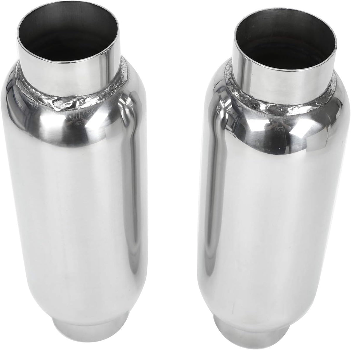 2.5 Inch Stainless Steel Weld-on Exhaust Muffler Pack of 2 Y106746