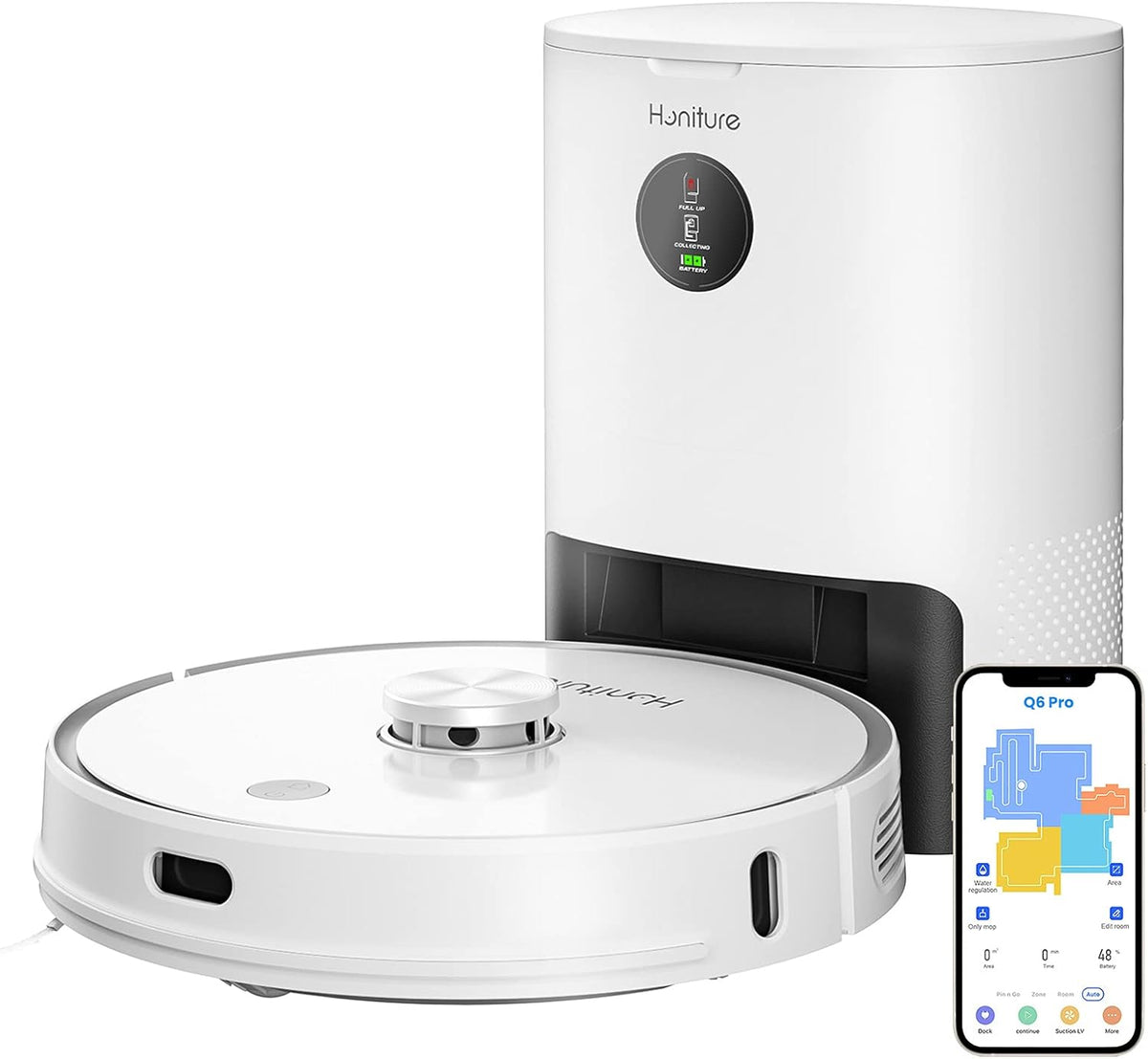 Self Emptying Robot Vacuum and Mop Combo, 3000Pa Suction, LIDAR Navigation I3127
