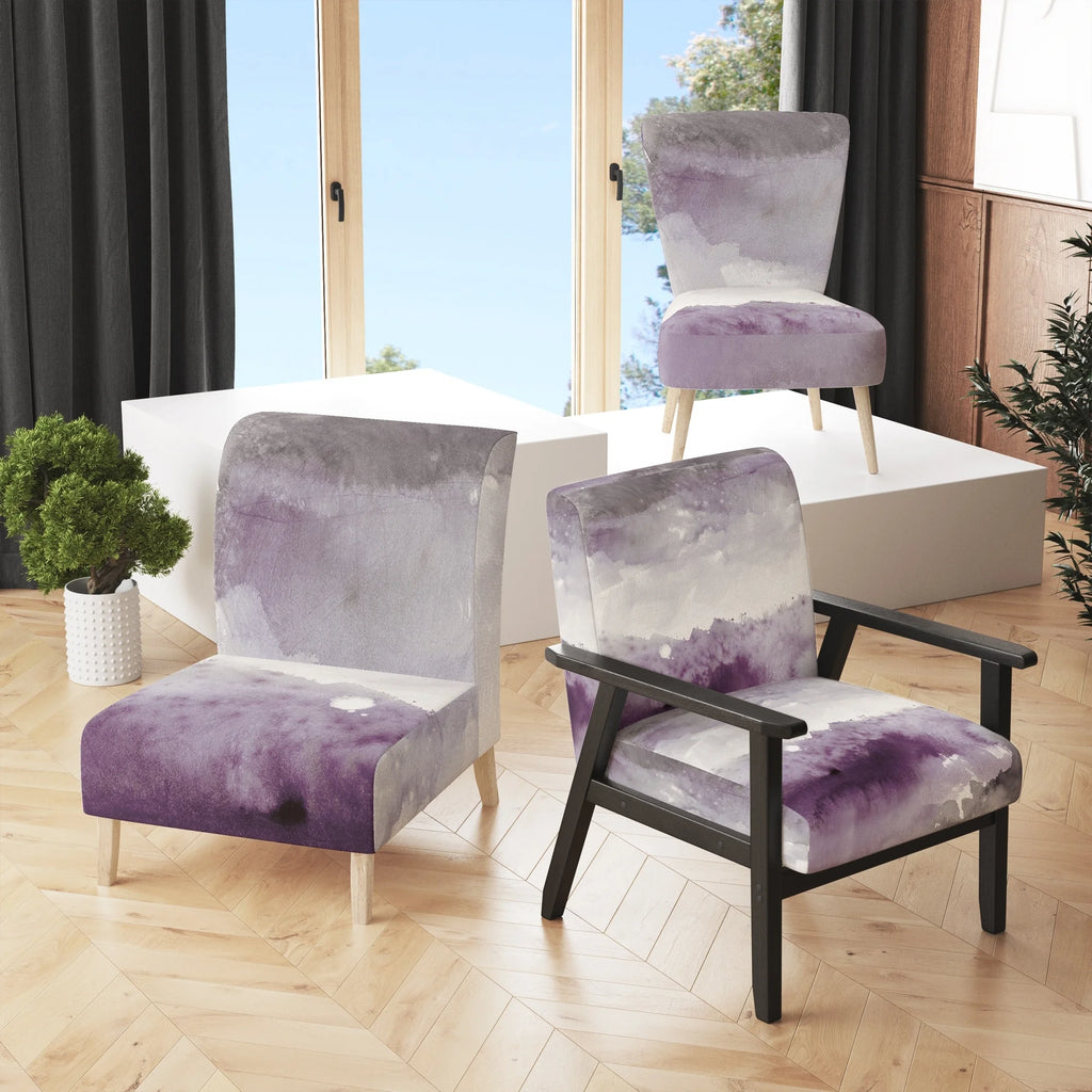Amethyst And Grey Upholstered Accent Chair R218441