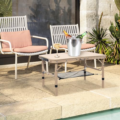 2FT Lightweight Portable Aluminum Folding Table J331770