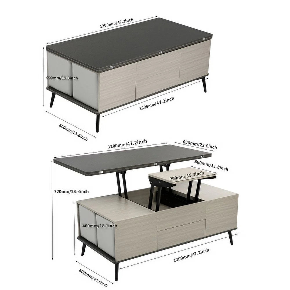5 Piece Lift Top Coffee Table Set with Storage R848327