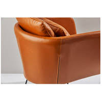 Camel Brown Distressed PU Leather Chair K1471