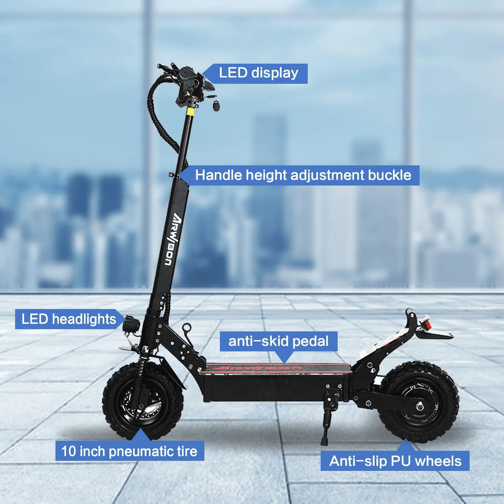 Electric Kick Scooter for Adults, 2500W Motor, 30 MPH, 48V/16AH P309517