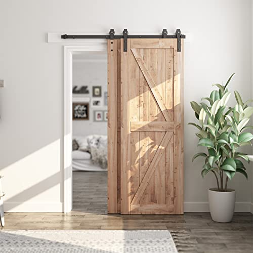 6.6 Feet Bypass Sliding Barn Door Hardware Kit X8266