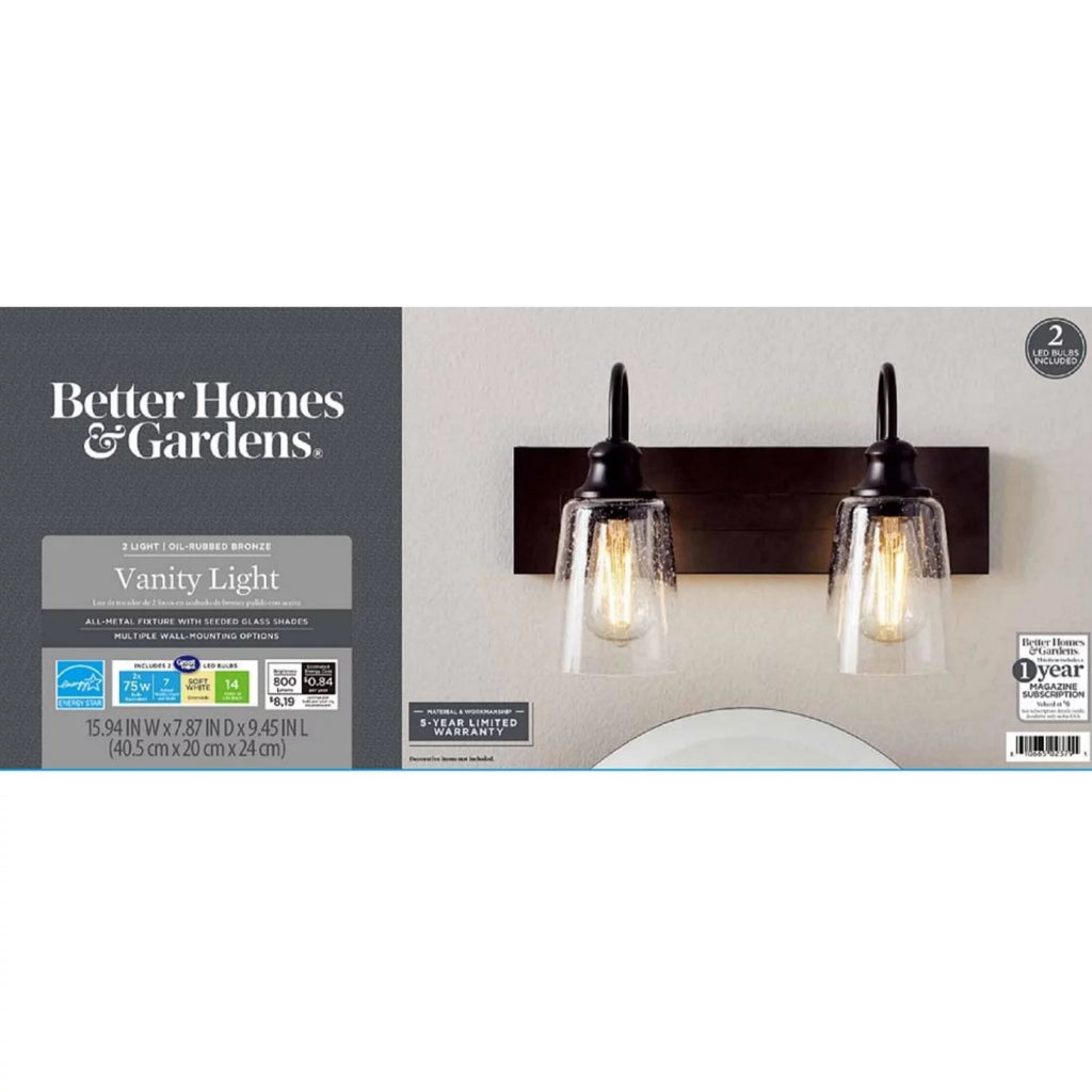 16" Bronze 2-Light Vanity Light V5649