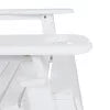 White Acacia Wood Folding Adirondack Chair W690351