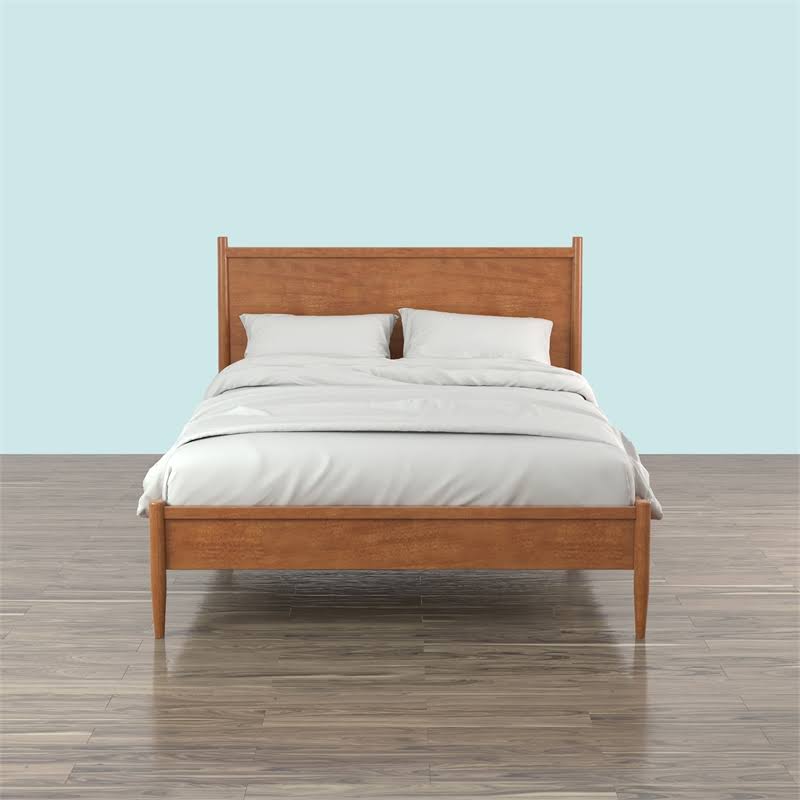 Oak Wood Panel California King Bed K945