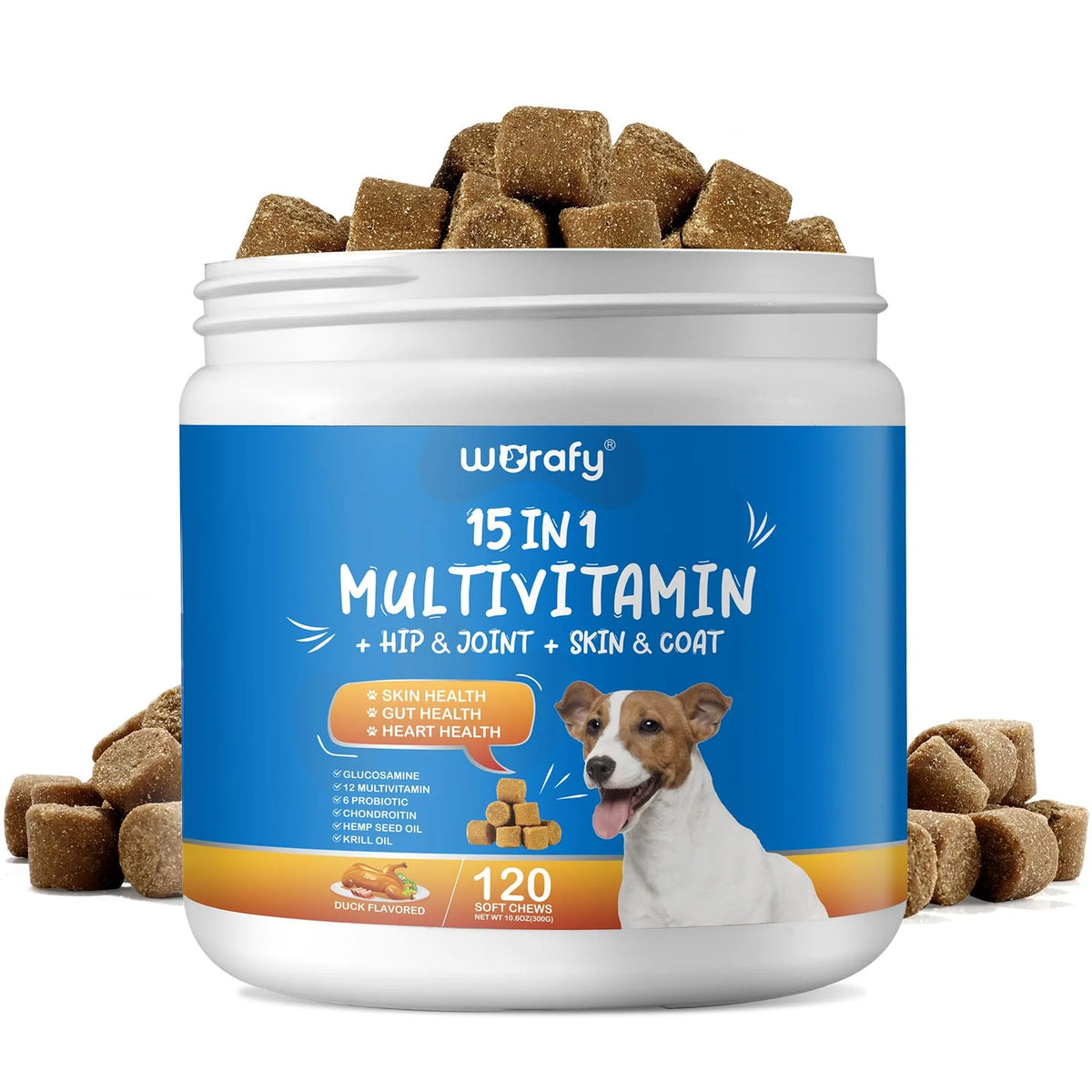 15-in-1 Duck Flavor Soft Chews Dog Multivitamin A3103