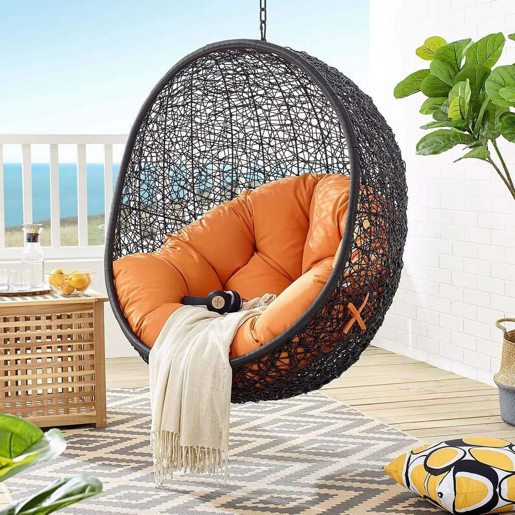 Black White Outdoor Patio Lounge Chair L145603
