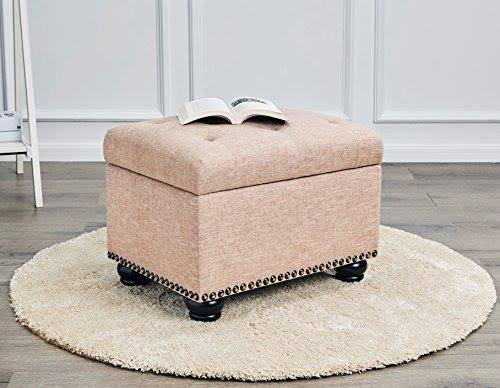 Rectangular Fabric Storage Ottoman V77276