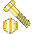 7/16-14 x 5x22 Hex Head Cap Screw Steel Zinc Yellow Grade 8 25 Pack O9392