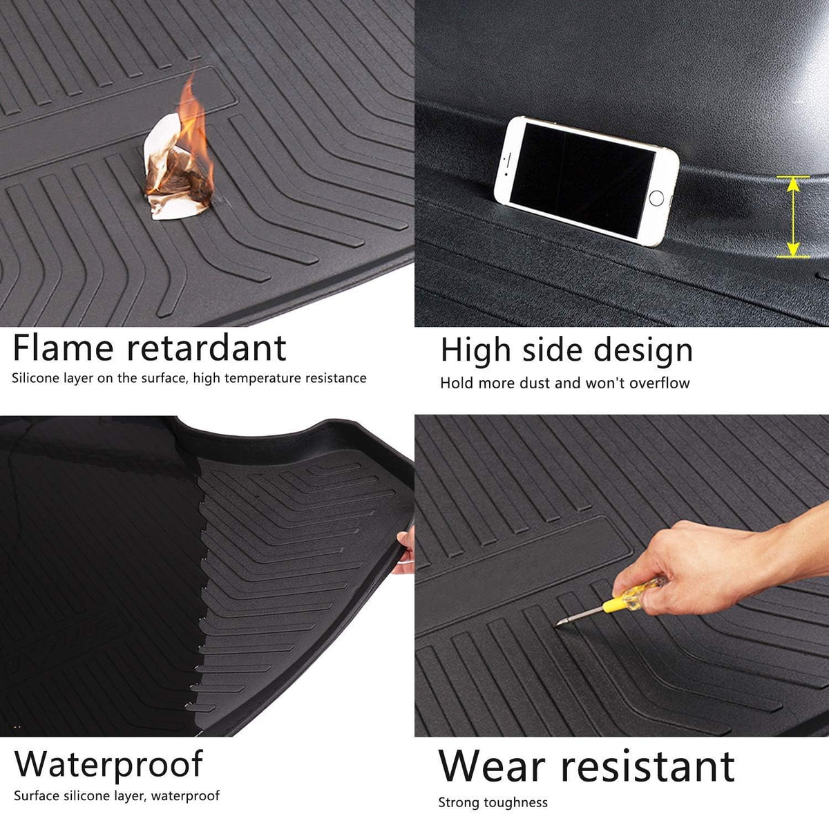 All Weather 3D TPO Waterproof Cargo Tray Trunk Floor Mat Protector L490