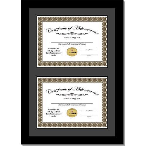 Double Diploma Frame with Black Mat U8231