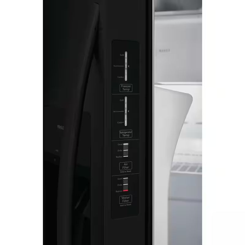22.3 cu. ft. Side by Side Refrigerator in Black W8350