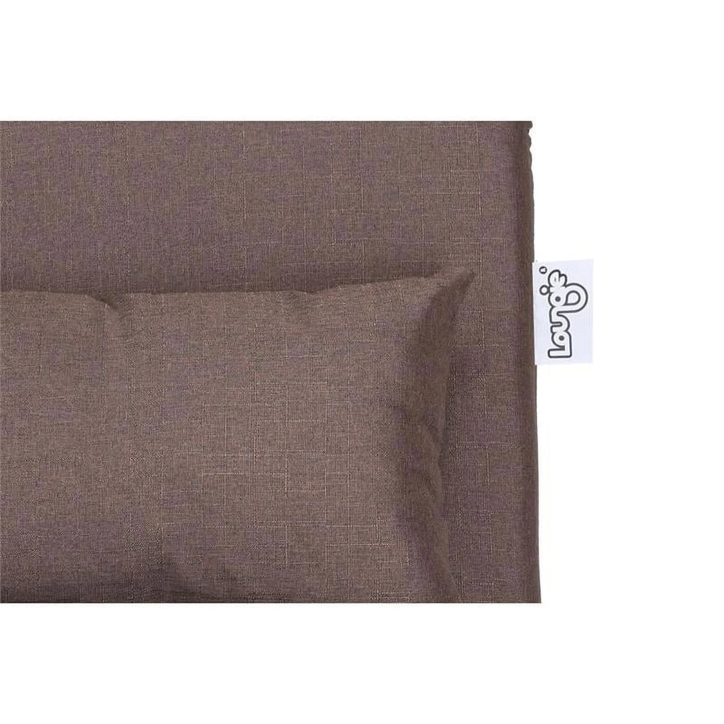 Brown Linen Floor Chair Z19624
