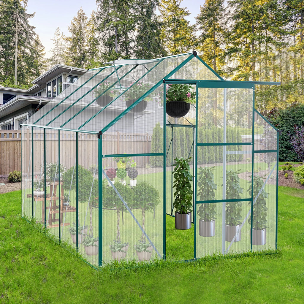 6' x 10' Aluminum Polycarbonate Greenhouse I325