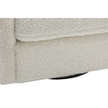 Cream Faux Leather Velvet Swivel Chair A946066