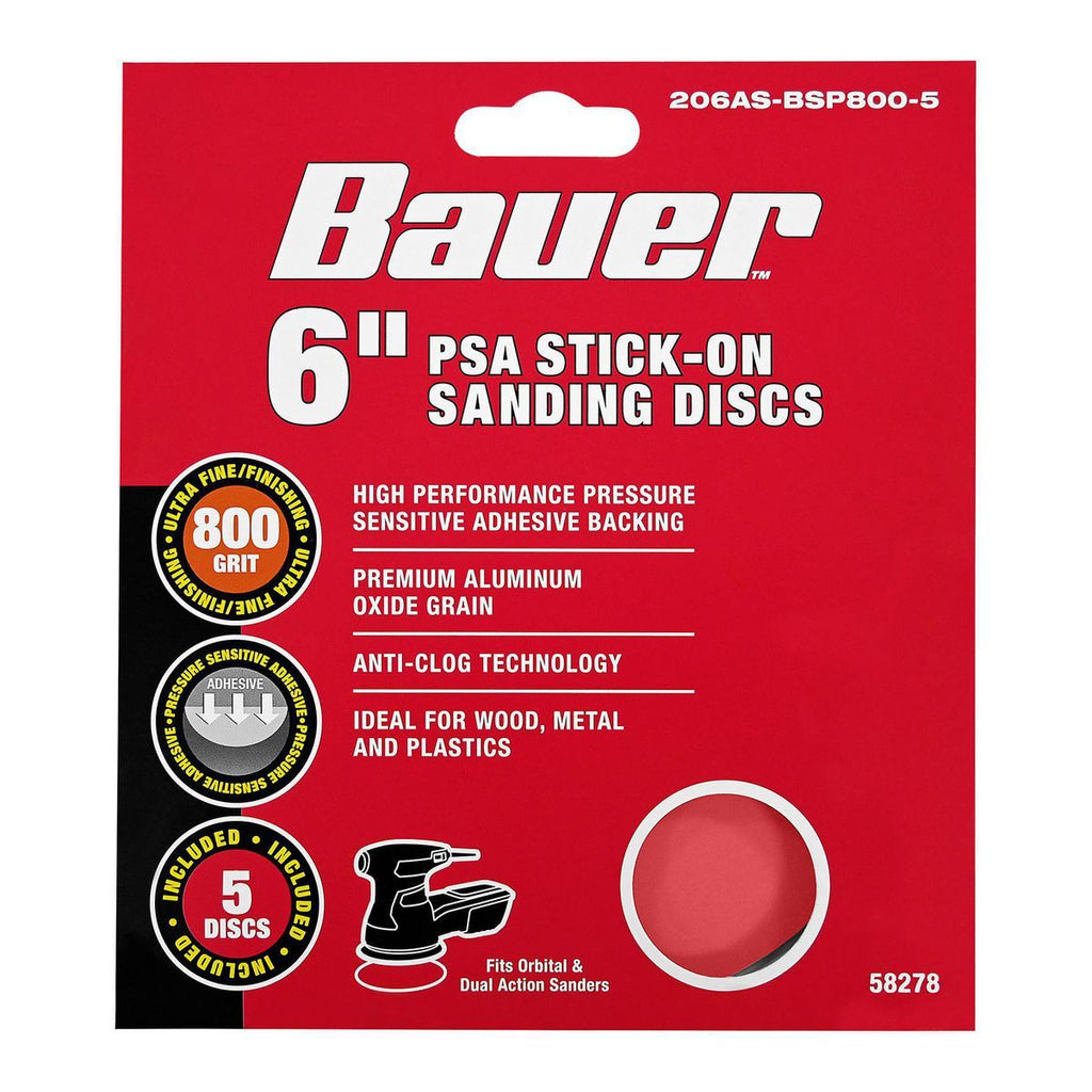 6 in. 800 Grit PSA Sanding Discs 5 Pack X812