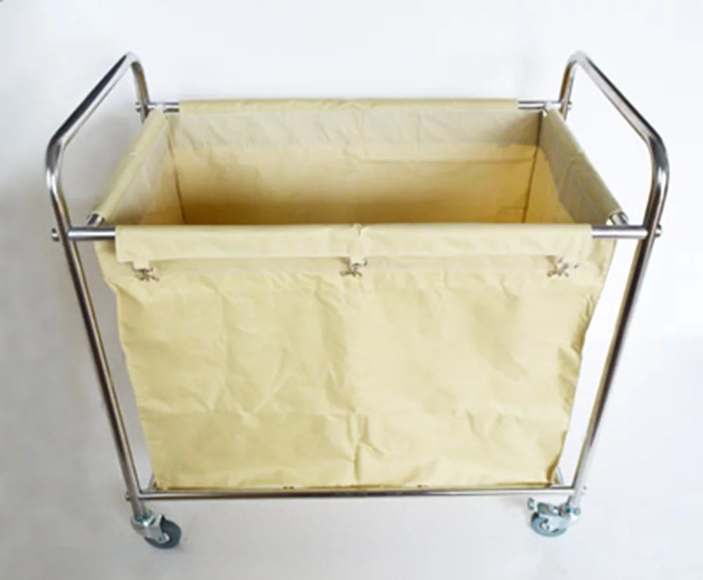 Laundry Sorter Cart with Removable Baskets Stainless Steel Frame Rolling Casters T765730