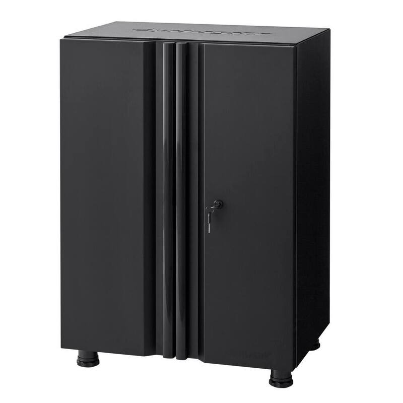 7 Piece Welded Steel Garage Storage System Black N919292