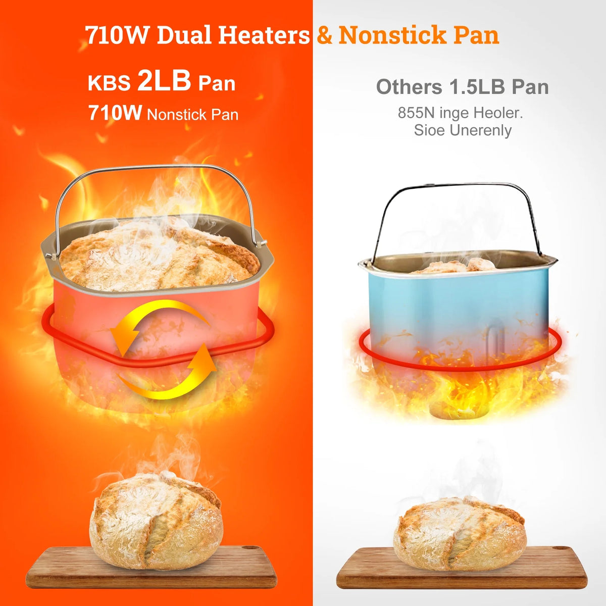 2LB Automatic Stainless Steel Bread Maker K3399