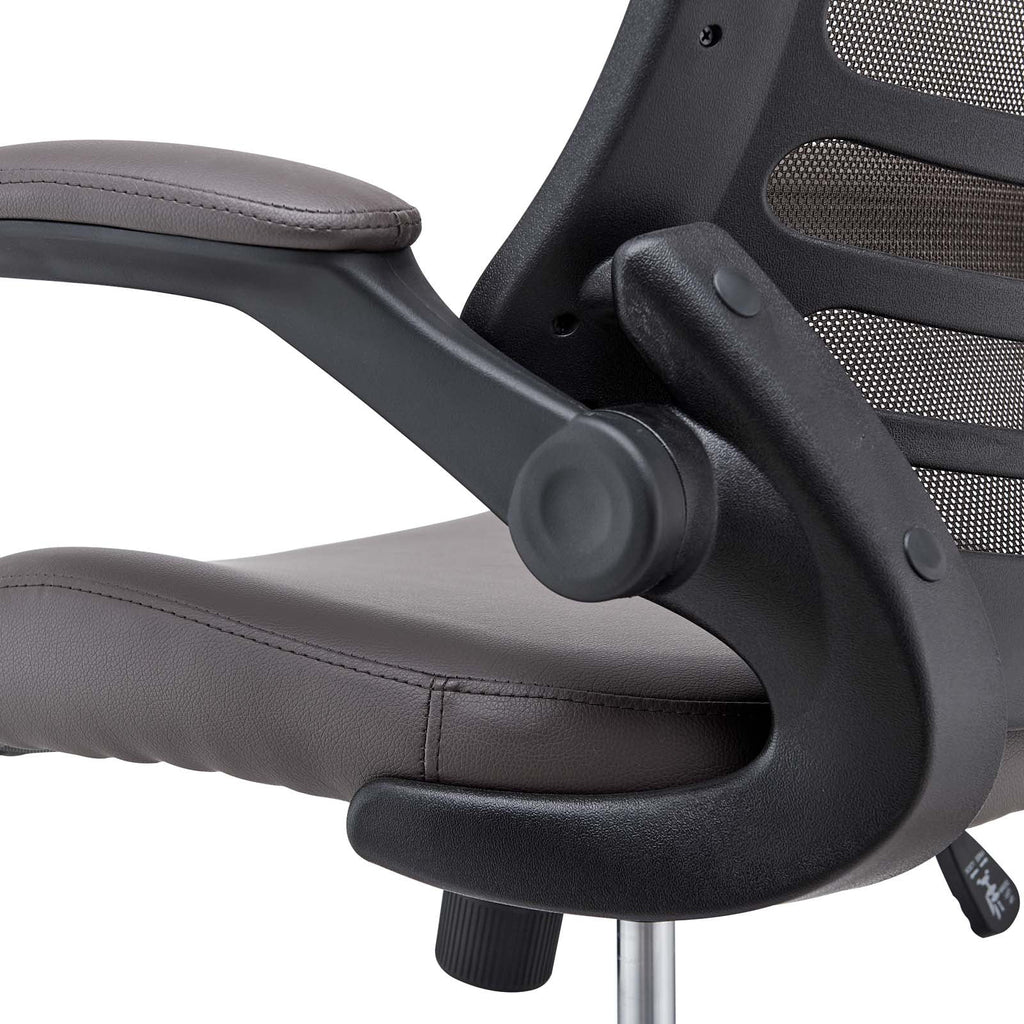 Brown Vinyl Drafting Chair Y585231