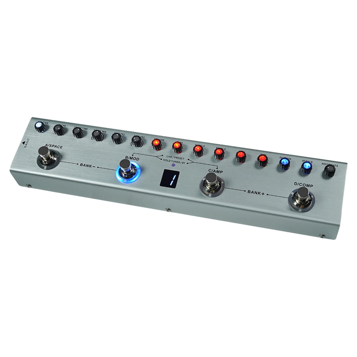 Effects Pedal with 3-Band Equalizers, XLR Balanced Output, and Multiple Delays/Reverbs H51626